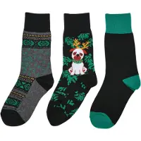 Urban Classics Christmas Dog 3-Pack Sokker mønster
