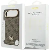 GUESS 4G Strass Logo MagSafe-etui til iPhone Air – brun