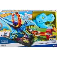 Hot Wheels City T-Rex Chomp Down SIOC, playset, Kjøretøy og banesett, 4 år, Plast, Flerfarget