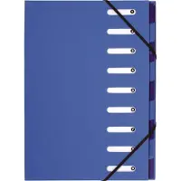 Forever Harmonikamappe Exacompta , A4, 9 sektioner, blå