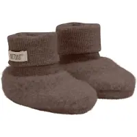 Huttelihut Barnetøfler - Ullfleece - 2-lags - Noos - Brown Meler - - 86/92 - Barnetøfler