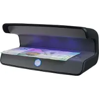 Safescan 75 LED UV/hvit sjekker valutaer pass svart (131-0723)