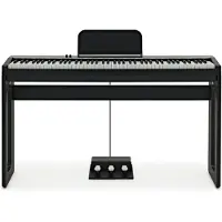 Gear4Music Keynote Compact Digital Upright Piano with Bluetooth Black