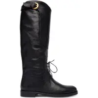 Weekend Max Mara for woman. 2525796015600 Visby leather boots black (40), Flat, Laces, Casual, Classic