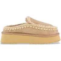 Mou for woman. MU.FW681004A Clog eskimo platform suede (40), Leather, Beige, more than 10 cm, None, Casual
