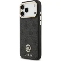 GUESS 4G MagSafe-etui med Strass-logo for iPhone 17 Pro Max - Svart