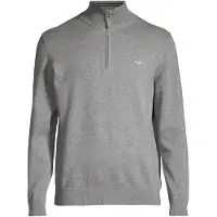 Gant for man. 8030564 Classic cotton jumper with grey half zip (3XL), Casual