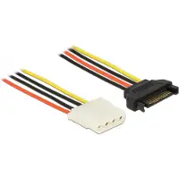 DeLOCK - Strømadapter - 4-pin intern strøm (hunn) til SATA-strøm (hann) - 30 cm