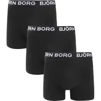 Björn Borg boksershorts i bomullsstretch, 3-pakning, Svart Størrelse