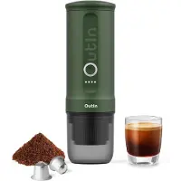 OutIn Nano 7500 mAh bærbar kaffemaskin (grønn) + beskyttelsesdeksel