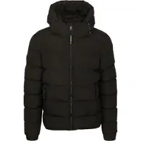 Superdry for man. M5011905A Black down jacket (XL), Casual, Recycled Polister