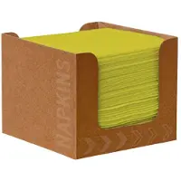 Duni Serviet Bio Dunisoft cocktailserviet 20x20cm i papdispenser kiwi,24 pk x 50 stk/krt
