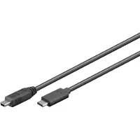 Goobay USB-C til Mini USB-B-kabel - 0,5 m, USB 2.0 - Svart