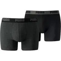 Puma Boxershorts - Basic - 2-pack - Mørk Grå/Svart - - S - Small - Boxershorts