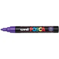 Uni-Ball 182534 Posca Medium Round Tip Purple Tusjpenn 6 Enheter