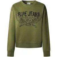 Pepe Jeans for woman. PL5800022 Sweatshirt Beberly green (S), Casual, Cotton, Long sleeve