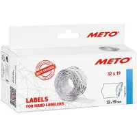 Meto Prisetiket, , Køl/Frys 22x12mm hvid, pakke a 6 stk