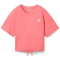 Tom Tailor Cropped Badge Kortarmet T-skjorte