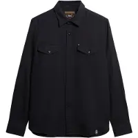 Superdry for man. M4011022A Merchant Ranch Shirt black (XL), Casual, Cotton, Long sleeve