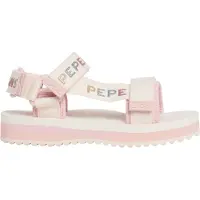 Pepe Jeans for girl. PGS70068 Raw white trek strappy sandals (37), 1 to 3 cm, Velcro, Casual, children's fashion