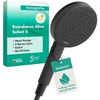 Hansgrohe HG Raindance Alive Select S - håndbr. 125 3jet EcoSmart, Mat sort