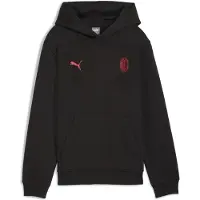 Puma AC Milan FtblEssentials Hoodie Youth, Clothing, Black/Red, 5-6Y