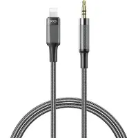 24hShop XO Lydkabel Lightning-kontakt til 3,5 mm 1 m - Svart