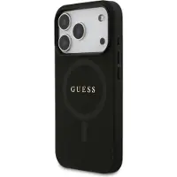 GUESS Saffiano Classic Logo MagSafe-etui for iPhone 17 Pro - Svart