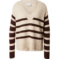 Pepe Jeans for woman. PL7000023 Cecil Stripe beige jumper (S), Casual, Acrylic