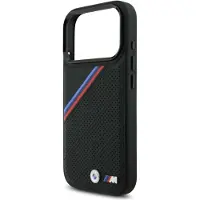 BMW M Tricolor Metal Logo MagSafe-etui til iPhone 17 Pro – svart