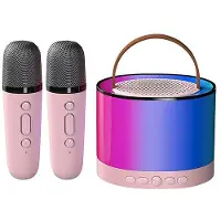 24hShop United SPK2553 Trådløs høyttaler med LED og mikrofoner - Rosa