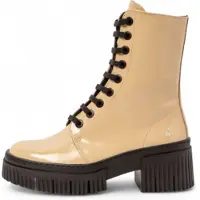 Art for woman. 1137514KH003_082 Leather Ankle Boots 1375 York beige (37), 3 to 5 cm, Zip, Casual