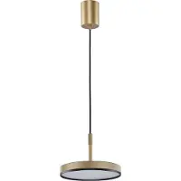 VIOKEF LED-pendellampe Don, gullfarget, Ø 20 cm, metall