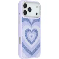 Mtp Products iPhone 17 Pro Max Jaucase magnetisk hybrid-deksel med hjertemønster - lilla