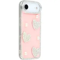 Mtp Products iPhone Air Glitrende Kjærlighet og Perle Hybrid-deksel - Rosa