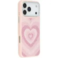 Mtp Products iPhone 17 Pro Max Jaucase magnetisk hybrid-deksel med hjertemønster - rosa