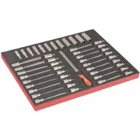 Bahco 1/2´´ Long Series 3-3 Fit&go Pipe-og Bitssett 49 Enheter
