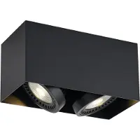 QAZQA Moderne overflatemontert spotlight svart inkl. dimbar LED 2-lys - Dionysos