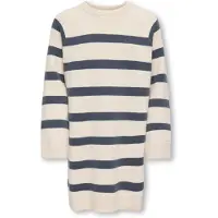 Kids Only Kjole - Strikk - Viskoseblanding - KogKelly - Birch/Om - - 7-8 år (122-128) - Kjole