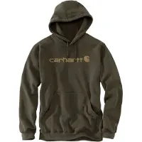 Carhartt Marquette Logo Sweatshirt Men Burnished Logs Heather M