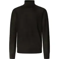 Hackett for man. HM7000073 Merino Silk jumper dark brown (M), Casual, Wool