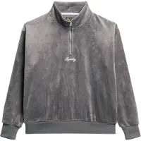 Superdry Country Club Velour Halv Glidelås Genser