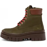 Art for woman. 119671122003_0G3 Leather Ankle Boots 1967 Amberes green (37), 1 to 3 cm, Zip, Casual