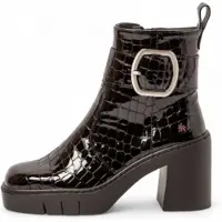 Art for woman. 119791201003_001 Leather Ankle Boots 1979 Berna black (36), 5 to 8 cm, Zip, Casual