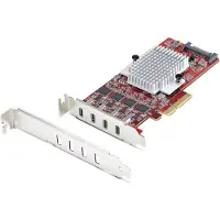 StarTech.com Startech 4-Port USB Type-C PCIe Card, USB-C 10Gb, 4x Controllers, TAA - USB-adapter - PCIe 3.0 x4 lav profil - USB-C 3.2 Gen 2 x 4 - TAA-samsvar