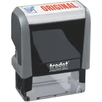 Trodat 4912 OFFICE PRINTY, Tekst-/datostempel, 17 x 46 mm, Sort, Grå, Blå/rød, 63 mm, 35 mm
