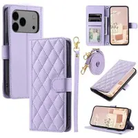 Mtp Products iPhone 17 Pro Max/18 Pro Max Luksuriøst Vattert Lommeboketui - lilla