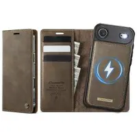 CASEME iPhone Air C49 2-i-1 avtakbar lommebokveske - MagSafe-kompatibel, RFID - Kaffe