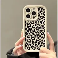 Mtp Products iPhone 14 Pro Max TPU-deksel med leopardtrykk - hvit