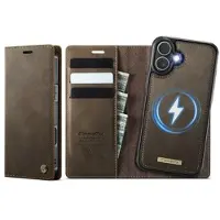 CASEME iPhone 17 C49 2-i-1 avtakbar lommebokveske - MagSafe-kompatibel, RFID - Kaffe